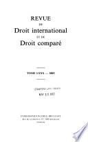 Revue de droit international et de droit comparé