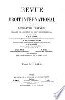Revue de droit international et de législation comparée