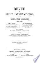Revue de droit international et de législation comparée
