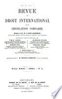 Revue de droit international et de législation comparée