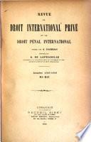 Revue de droit international privé et de droit pénal international
