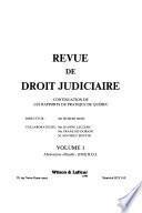 Revue de droit judiciaire