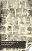 Revue de droit pénal et de criminologie