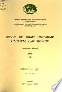 Revue de droit uniforme