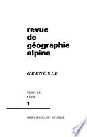 Revue de géographie alpine