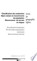 Revue de géographie alpine