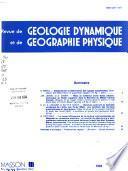 Revue de géologie dynamique et de géographie physique