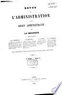Revue de l'administration et du droit administratif de la Belgique