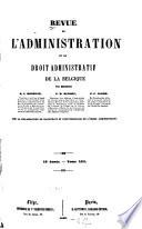 Revue de l'administration et du droit administratif de la Belgique
