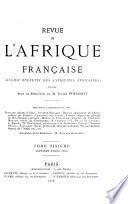 Revue de l'Afrique française