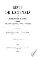Revue de l'Agenais et des anciennes provinces du Sud-ouest, historique, littéraire, scientifique & artistique