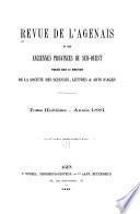 Revue de l'Agenais et des anciennes provinces du Sud-Ouest