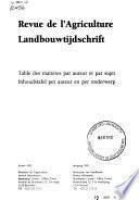 Revue de l'agriculture