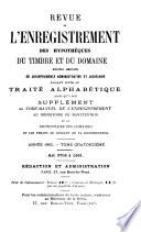 Revue de l'enregistrement et des impôts