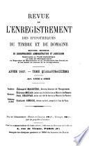 Revue de l'enregistrement et des impôts
