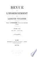 Revue de l'enseignement des langues vivantes
