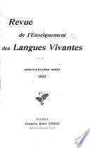 Revue de l'enseignement des langues vivantes