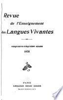 Revue de l'enseignement des langues vivantes