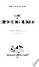Revue de l'histoire des religions