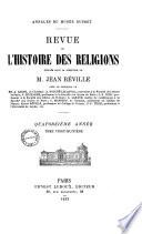 Revue de l'histoire des religions