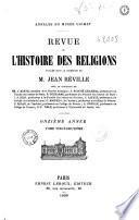Revue de l'histoire des religions