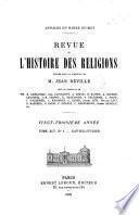 Revue de l'histoire des religions