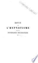 Revue de l'hypnotisme et de la psychologie physiologique