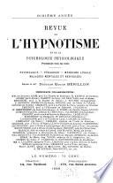 Revue de l'hypnotisme et de la psychologie physiologique