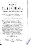 Revue de l'hypnotisme et de la psychologie physiologique