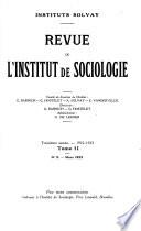 Revue de l'Institut de sociologie