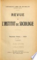 Revue de l'Institut de sociologie
