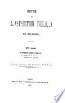 Revue de l'Instruction Publique en Belgique