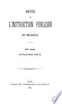Revue de l'instruction publique en Belgique