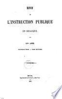 Revue de l'instruction publique en Belgique