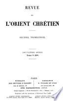 Revue de l'Orient chrétien