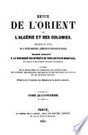 Revue de l'Orient et de L'Algérie et de colonies