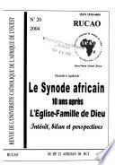 Revue de l'Université catholique de l'Afrique de l'Ouest