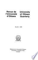 Revue de L'Université D'Ottawa