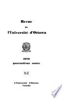 Revue de L'Université D'Ottawa