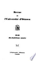 Revue de L'Université D'Ottawa