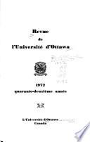 Revue de L'Université D'Ottawa