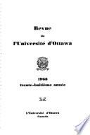 Revue de L'Université D'Ottawa