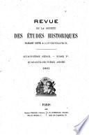 Revue de la Société des Études Historiques