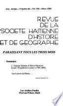 Revue de la Société haïtienne d'histoire et de géographie