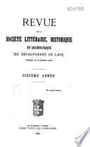 Revue de la Société littéraire, historique et archéologique du département de l'Ain