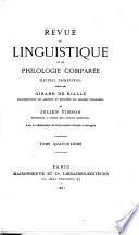 Revue de linguistique et de philologie comparée