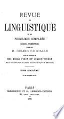 Revue de linguistique et de philologie comparée