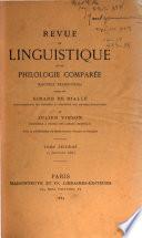Revue de linguistique et de philologie comparée
