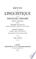 Revue de linguistique et de philologie comparée