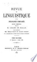 Revue de linguistique et de philologie comparée